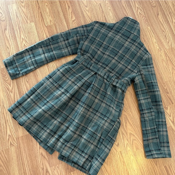NEVER-WORN Kenzie Plaid Peacoat, with Belted-Waist - Picture 3 of 7